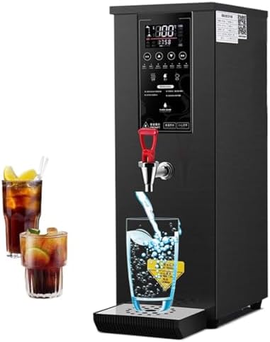 Electric Hot Water Dispenser - Commercial Countertop Boiler for Tea, Coffee & Desserts, LCD Temperature Display, Quick Heating, Silver Finish, Ideal for Hotels & Restaurants