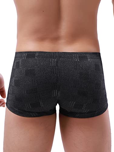 IKINGSKY Men's Four Way Stretch Boxer Briefs Sexy Pouch Shorts Low Rise Bulge Under Panties for Men4
