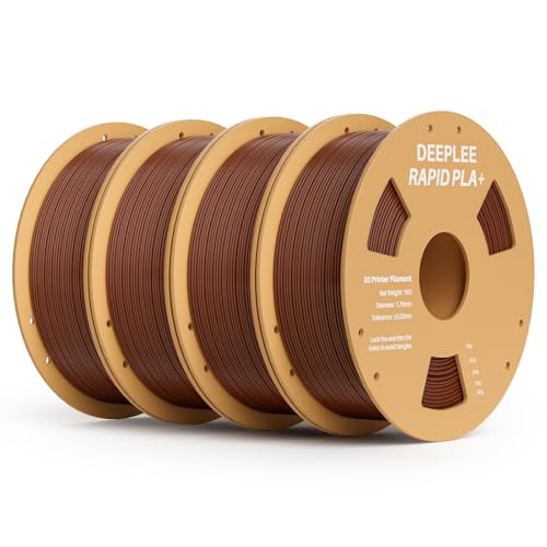 Image of Rapid PLA Plus Filament 1.75mm, High Speed 3D Printer Filament Up to 600mm /s, PLA+ Filament Dimensional Accuracy + /- 0.02 mm Fits Most FDM 3D Printer, Cardboard Spool 4 Pack 1kg Brown