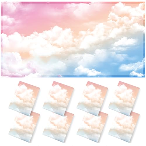 Image of ANGSYLTH 8 Pcs Fluorescent Light Covers - 4 x 2 Feet Covers for Ceiling Lights, 8 x 10 Magnetic Light Filters for Classroom, Office, Hospitals (Rainbow)