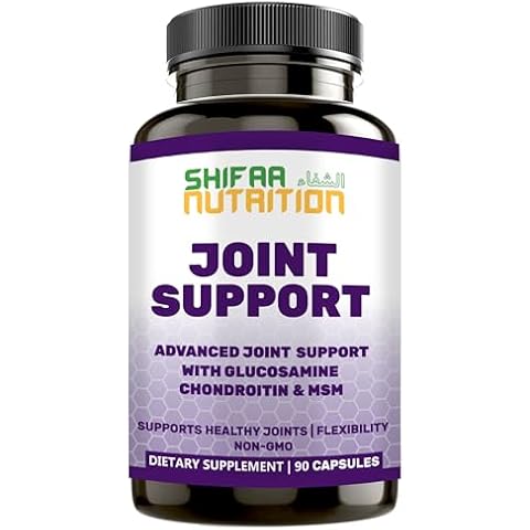 SHIFAA NUTRITION Halal Joint Support Supplement w/Glucosamine Chondroitin MSM | 2820mg 30 Servings | Non-GMO Cover
