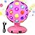 360 Degree Rotating Disco Ball Night Light Disco lamp LED Stage Flashing Light Projector Powered by USB Cable or Battery Operated Multicolor Strobe Lamp for Christmas Dance Parties Dj Bar (Pink)