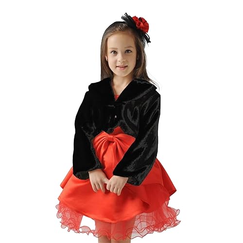 Girls Crop Faux 𝐅𝐮𝐫 Jacket Cozy Soft Long Sleeve Coat V-Neck Dress Coat Kids Girls Fall Winter Warm Jacket4