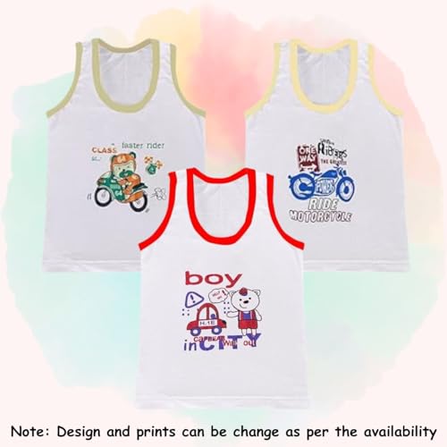 Image of TIXY Boys Cotton Sleeveless Vest Combo