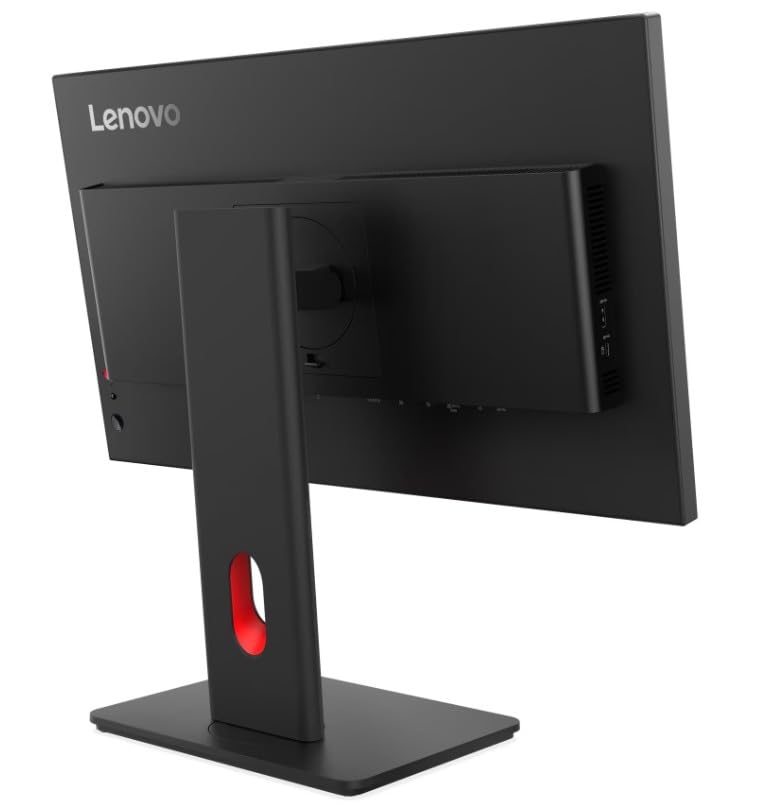 Image of Lenovo ThinkVision T24D-40 23.8-Inch FHD IPS Monitor | VRR 48-120Hz Refresh Rate, USB-C Hub with 100W Power Delivery, RJ45 Ethernet, 99% sRGB, Height-Adjustable Ergonomic Stand, Dual Speakers