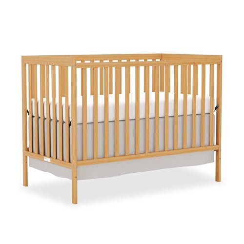 Image of Goldzone Baby Crib 5-in-1 Convertible, Wooden Nursery Cribs Converts to Toddler Bed, Daybed and Full Size Bed, 3 Adjustable Base, Non-Toxic Finish
