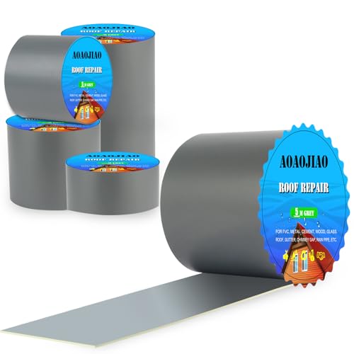 AOAOJIAO Dachrinnen Reparaturband Dichtband Bitumenband Selbstklebend Regenrinne Abdichten DachReparaturband Microsealant Wasserdichtes Klebeband Außen