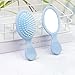 4 Pieces Mini Hair Brush Hair Comb Set For Women Girls Kids Toddler Small Travel Hair Combs Brushes Handheld Mirror Set Hair Care Gift Sets Detangling Comb Massage HairBrush with Air Cushion (Blue)