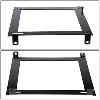 DNA MOTORING SBK-LM-RSX Pair of Low Mount Tensile Steel Seat Brackets Compatible with 02-06 RSX,Black