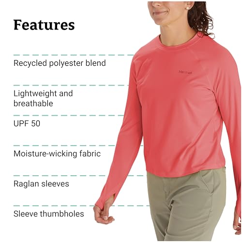 Image of MARMOT Women's Windridge Moisture Wicking, Breathable, UPF 50 Long Sleeve Shirt