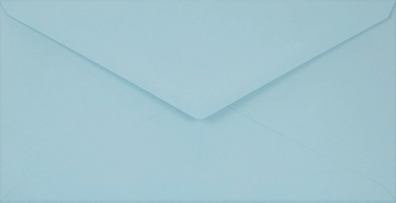 Netuno 100x sobres largos azules claros DIN DL 110x220mm 115g Sirio Color Celeste engomado solapa puntiaguda sin ventana americanos para invitaciones Navidad tarjetas boda facturas dinero bricolaje