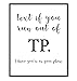 Bathroom Wall Art Print Typography - 8x10 Unframed Photo - Makes a Great Gift for Home Decor - If You Run Out Of TP
