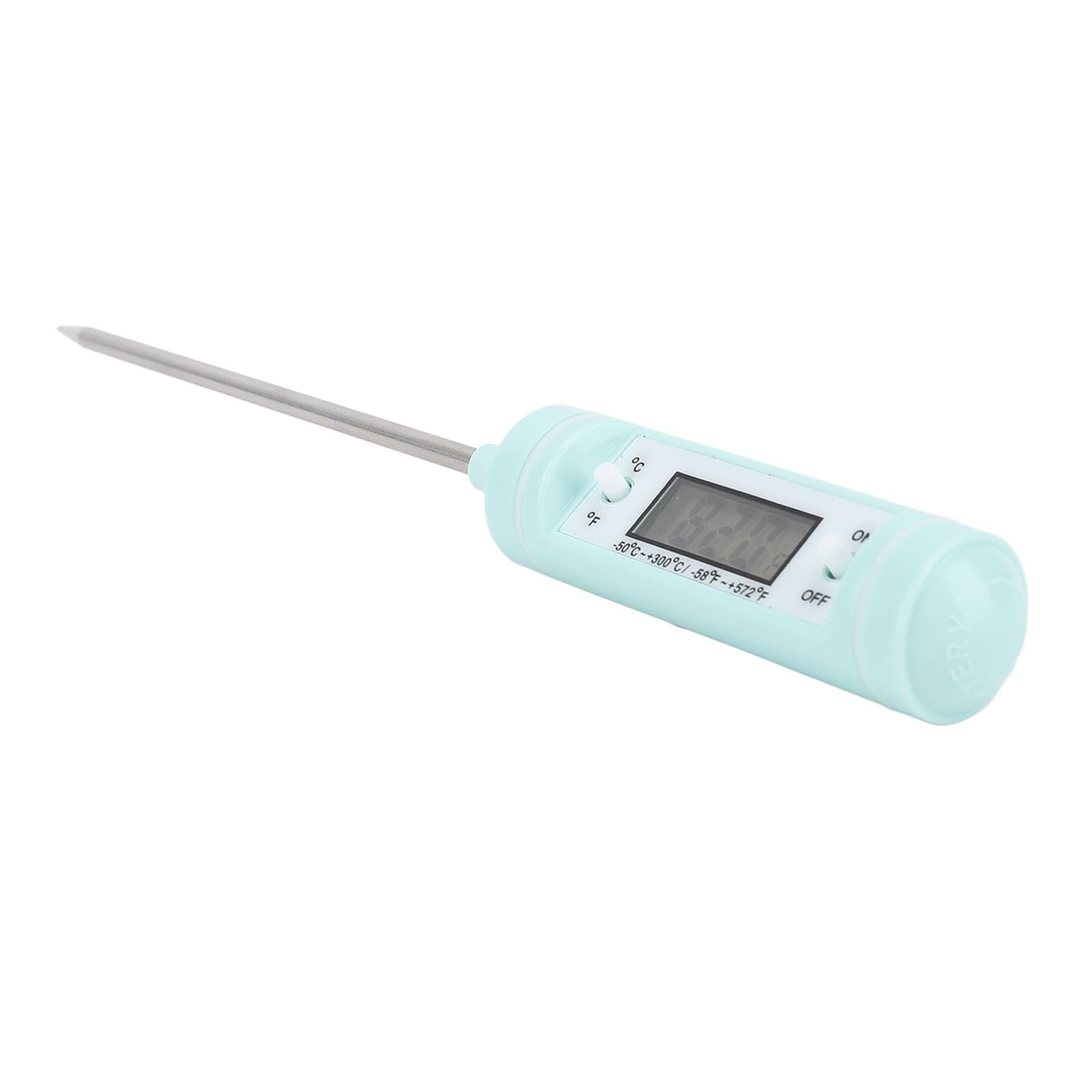 SIXRUN Termómetro para Biberón, Electrónico con Sonda Larga de Acero Inoxidable 304, Rango -50°C a 300°C, Portátil, 18.8 x 2 cm, Incluye Funda de Almacenamiento