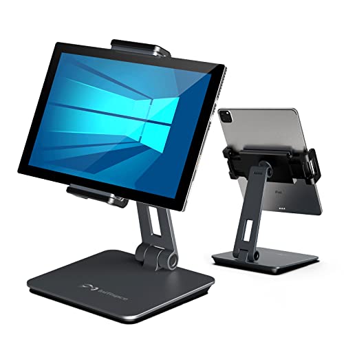 Inifispce Surface Pro Stand - Heavy Duty Aluminum Alloy Tablet Stand for 4.7''-13'' Screens, iPad Pro 12.9/11, Samsung Galaxy Tabs and More (Dark Grey)
