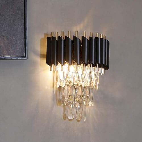 SINOMAN Wall Light for Living Room Modern/Wall Lamps for Bedroom/for Living Room/Wall Lights for Home Decoration/Bedside Wall lamp (WL Crystal Led, Single)