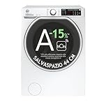 Hoover H-WASH 500 Lavatrice 7 Kg 1200 RPM Classe A Slim 45 cm Motore Inverter WiFi App hOn Vapore Power Care 9 Programmi Care Partenza Ritardata AxLxP 85x60x45,4 cm HW4 27AMC7/1-S