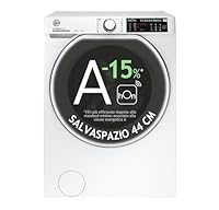 Hoover HW4 27AMC7/1-S H-WASH 500 Lavatrice Smart 7 Kg, 1200 Giri, Wi-Fi + Bluetooth, Carica Frontale, Funzione Vapore, Motore Inverter, 60x45x85 cm, Bianco, Classe A
