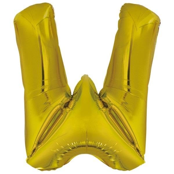 Amscan 9909598 9909598-Gold Buchstabe W SuperShape Folienballon-44, gold