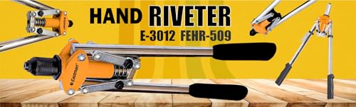 Image of Eastman Hand Riveters 509 mm Pop Rivet Gun Fast Hitting Professional Chrome Handled Riveting Tool for Metal Furniture Automotive Home Workshop (E-3012)