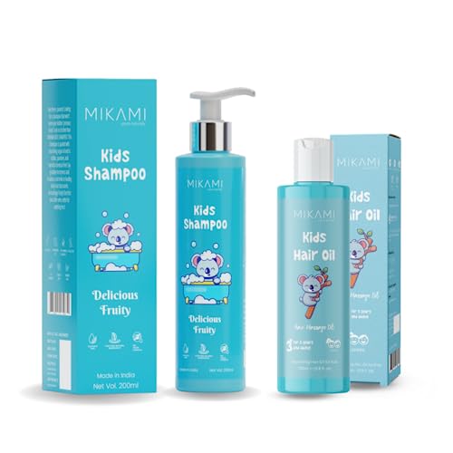 Image of Kids Hair Oil (100ml) and Kids Shampoo (200 ml) - Combo - Age 3+ Years