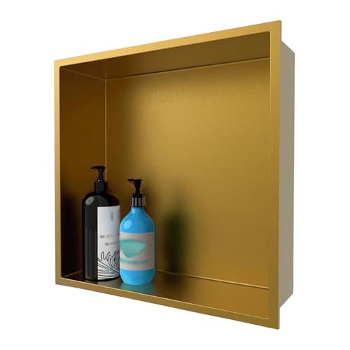 Niche de douche en acier inoxydable, support de rangement encastrable haut de gamme