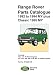 Range Rover Parts Catalogue 1992 to 1994 MY plus Classic 1995 MY