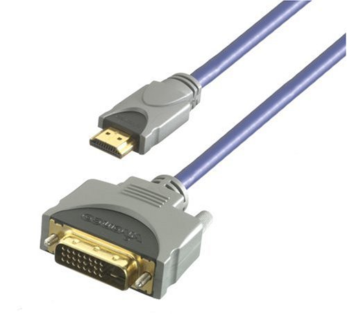 SVD Vivanco HDMI/DVI-D Connection, 3.0m - adaptadores de Cable de vídeo (3.0m, 3m, HDMI, DVI-D) Azul