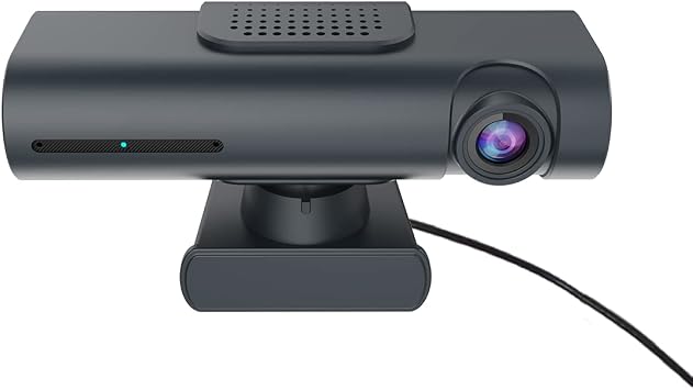 كاميرا ويب Project Telecom Hawk AI 4K Auto Tracking PTZ، للتحكم بالإيماءات، سلكية USB-A وUSB-C، أسود، متوافقة مع Microsoft Teams، Zoom، Cisco Webex