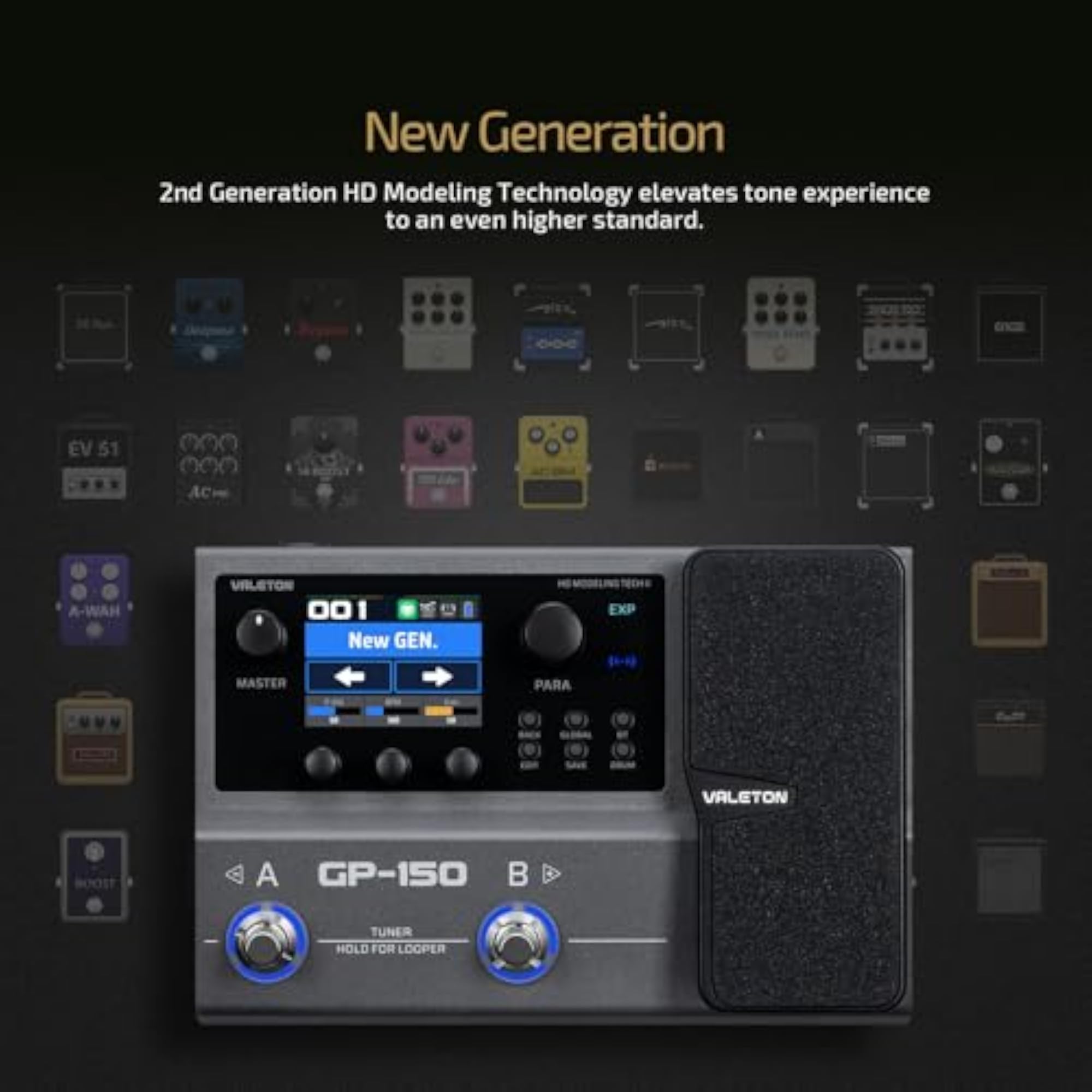 GP-150 Multi-Effects Guitar Processor with HD Modeling