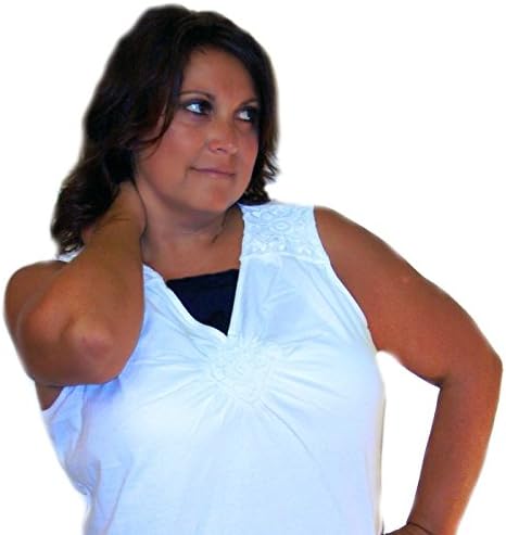 Modesty Panel Cleavage Cover Cami 100% Cotton Navy Size A