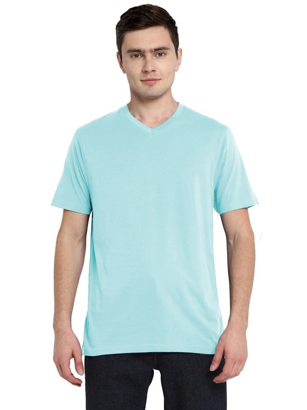 Image of Aventura Outfitters Men's V Neck 100% Cotton Regular Fit T-Shirt (Pack of 4)