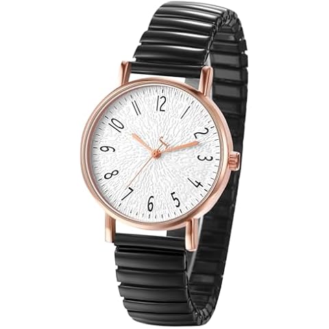 Oidea Women's Elastic Strap Watch with Large Face Cover