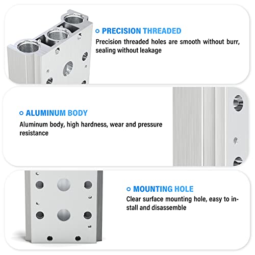 TAILONZ PNEUMATIC 200M 6-position manifold 4V210-08 solenoid valve base manifold solenoid valve base with accessories - Image 4