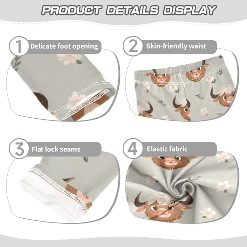 Girls' Leggings Children's Yoga Pants Skinny Printed Dance Buffalo Comfortable 4T2