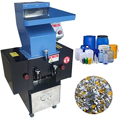 INTBUYING Electric Plastic Shredder Grinder 2.2KW Cardboard Bottle Crusher Granulator Large Cans Chipper Pulverizer Recycling Machine Plastic Grinder Mill for PC/PVC/ABS/PET/EPS/PU/HDPE/Nylon 220V 1PH Cover