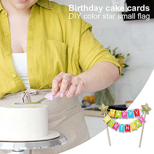 Teegxddy 2 pezzi Happy Birthday Cake Toppers