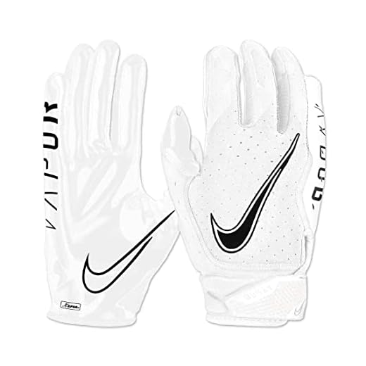 Nike Men's Vapor Jet 6.0 Football Receiver Gloves (Small, White/Black)