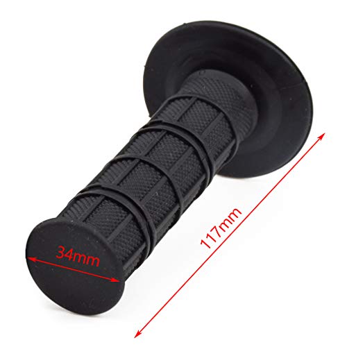 Hiaors 7/8'' 22Mm Black Left And Right Handlebar Grips For Arctic Cat 250 Polaris Sportsman Honda Recon Forman 450 Yamaha Kawasaki Atv 4 Wheeler Quad Black Parts #TOP2