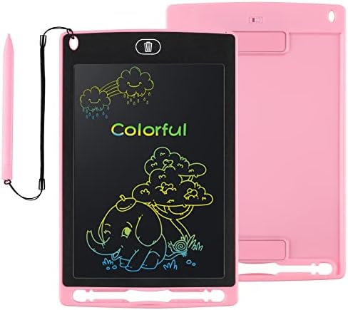 Mardiko LCD Writing Tablet 8.5 Inch Colorful Drawing Tablet Kids Doodle Scribbler Pad Graphics Boards Lock-Key Erasable Drawing Pad Writing Board for Kids Boys Girls Adults (Purple)