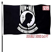 Bandiera Bifacciale Pow Mia 3x5 Outdoor Heavy Duty Mia Pow Flags 3 - Foto 2