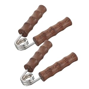 Wooden Hand Gripper Set Finger Exerciser, Pair of Male Adult Finger Strengthener for Hand and Wrist Training, Practical Grip Strength Trainer for Fitness and Rehabilitation Random Color