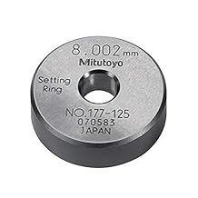 Mitutoyo 177-125 Setting Ring, 8mm Size, 10mm Width, 32mm Outside Diameter, +/-1.5Micrometer Accuracy