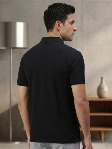Image of Lux Cozi Men's Cotton Solid Polo Tshirt | Collar Tshirts | Half Sleeves | Stylish & Premium All Day Wear | Pack of 1