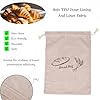 Wdmxszdq Bread Bags for Homemade Bread, Reusable Bread Bag,15 x 12 Inches Linen Sourdough Bread Bags (2 Pack) - TPU Interior Lining to Stay Fresh