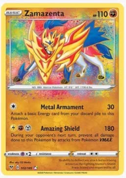 Amazon.com: Pokemon - Zamazenta 102/185 - Vivid Voltage - Amazing Rare