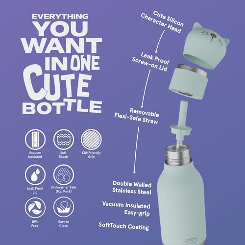 asobu Bestie Cat Water Bottle, Cute Collectible Character, BPA Free by asobu - Used condition - Image 3