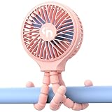 WiHoo Ventilador de carrinho portátil, bateria ultra longa de 11H, rotação de 3 velocidades, rotação de 360°, recarregável por USB ou com clipe de resfriamento operado por bateria, ventilador pessoal
