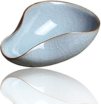 Porcelain Cha He Tea Vessel-Coffee Beans Dosing Cup-Ge Yao Tea Accessory With Crack Pattern-Chinese Tea Scoop