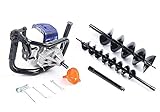 Gropyong 52CC 2-Stroke Auger Post Hole Digger with 4' 8'Auger Bits +Extension Bar,Gas Powered Earth...
