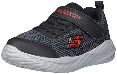 Skechers boys Sport, Sport, Skechers Sport Sneaker, Black/Grey/Red, 2.5 Little Kid US